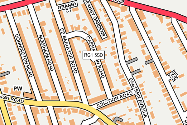RG1 5SD map - OS OpenMap – Local (Ordnance Survey)