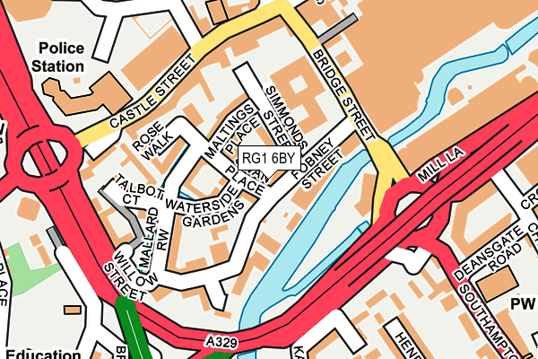 RG1 6BY map - OS OpenMap – Local (Ordnance Survey)