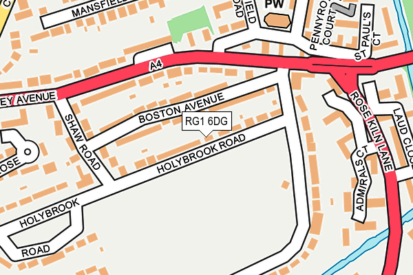 RG1 6DG map - OS OpenMap – Local (Ordnance Survey)