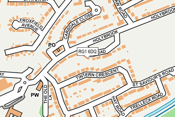 RG1 6DQ map - OS OpenMap – Local (Ordnance Survey)