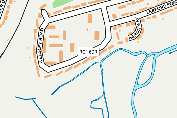 RG1 6DR map - OS OpenMap – Local (Ordnance Survey)