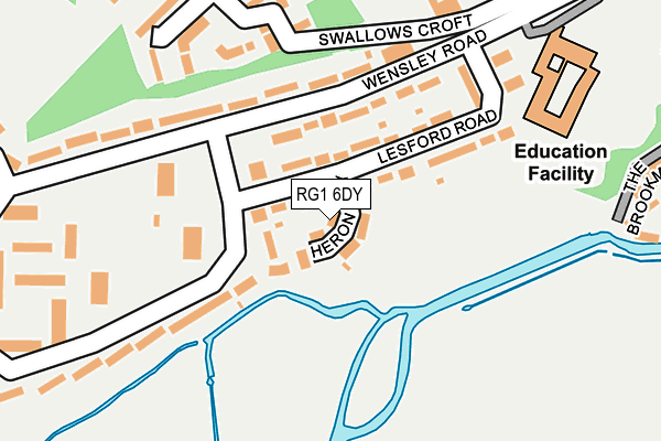 RG1 6DY map - OS OpenMap – Local (Ordnance Survey)