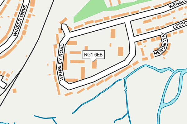 RG1 6EB map - OS OpenMap – Local (Ordnance Survey)