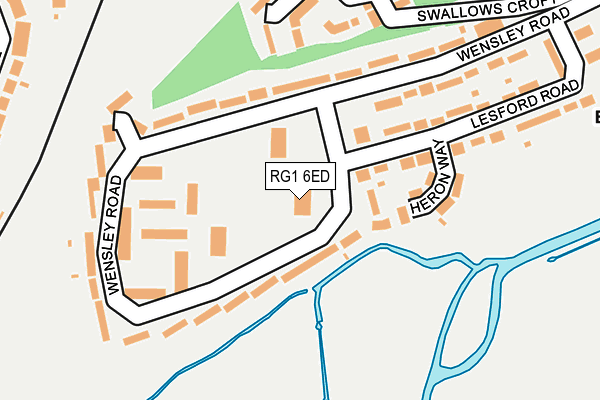 RG1 6ED map - OS OpenMap – Local (Ordnance Survey)
