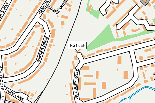 RG1 6EF map - OS OpenMap – Local (Ordnance Survey)