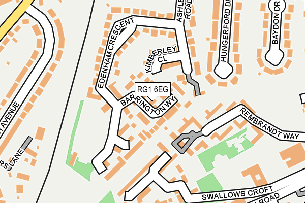 RG1 6EG map - OS OpenMap – Local (Ordnance Survey)