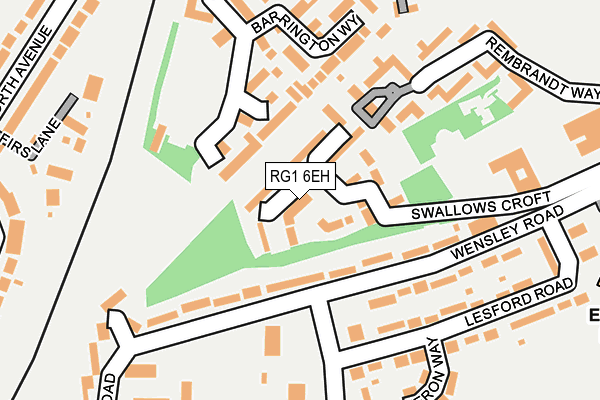 RG1 6EH map - OS OpenMap – Local (Ordnance Survey)