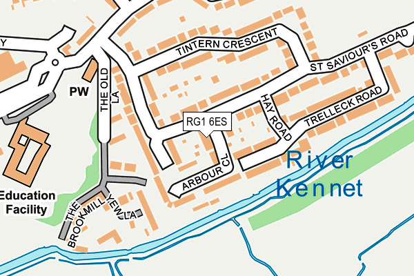 RG1 6ES map - OS OpenMap – Local (Ordnance Survey)