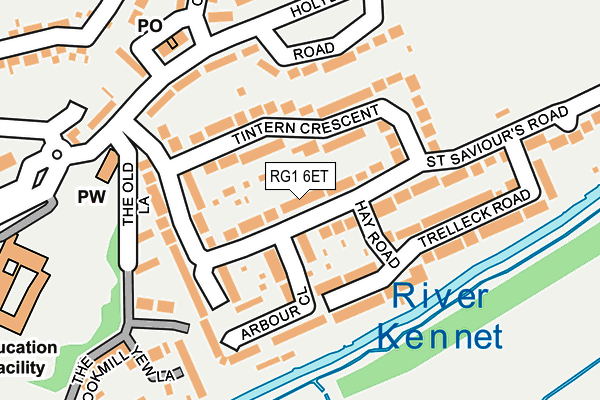 RG1 6ET map - OS OpenMap – Local (Ordnance Survey)