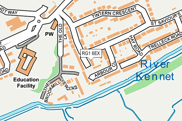 RG1 6EX map - OS OpenMap – Local (Ordnance Survey)