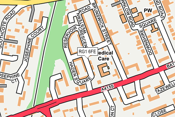 RG1 6FE map - OS OpenMap – Local (Ordnance Survey)