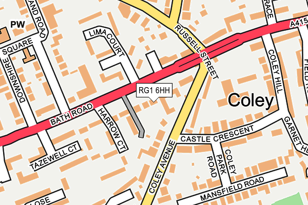 RG1 6HH map - OS OpenMap – Local (Ordnance Survey)