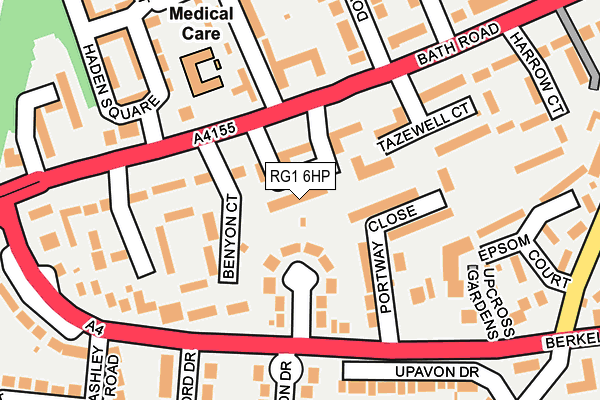 RG1 6HP map - OS OpenMap – Local (Ordnance Survey)