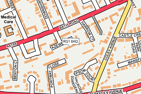 RG1 6HQ map - OS OpenMap – Local (Ordnance Survey)