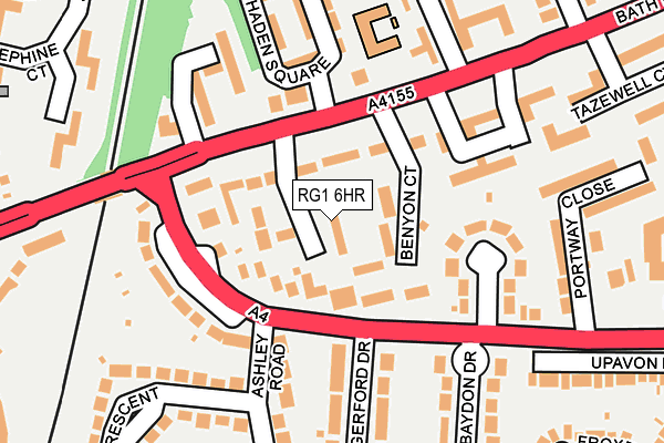 RG1 6HR map - OS OpenMap – Local (Ordnance Survey)