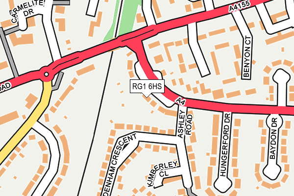 RG1 6HS map - OS OpenMap – Local (Ordnance Survey)