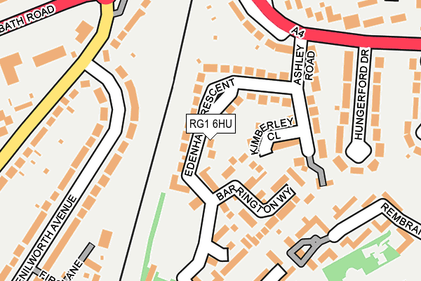 RG1 6HU map - OS OpenMap – Local (Ordnance Survey)