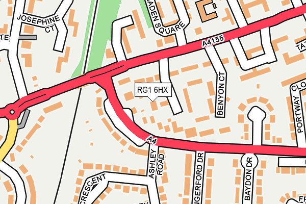 RG1 6HX map - OS OpenMap – Local (Ordnance Survey)
