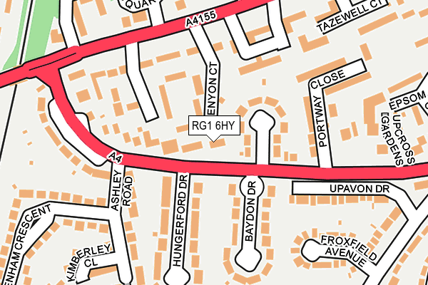 RG1 6HY map - OS OpenMap – Local (Ordnance Survey)