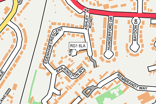RG1 6LA map - OS OpenMap – Local (Ordnance Survey)