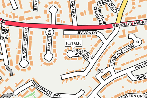 RG1 6LR map - OS OpenMap – Local (Ordnance Survey)