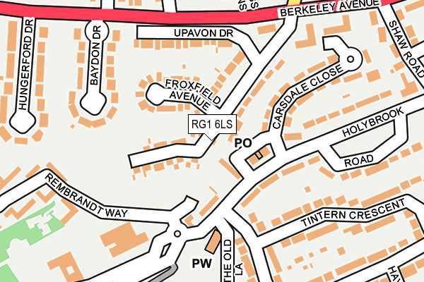 RG1 6LS map - OS OpenMap – Local (Ordnance Survey)