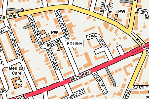 RG1 6NH map - OS OpenMap – Local (Ordnance Survey)