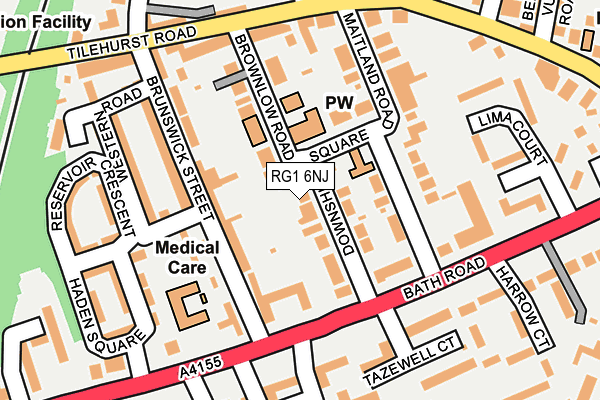 RG1 6NJ map - OS OpenMap – Local (Ordnance Survey)