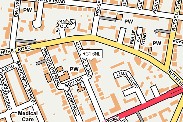 RG1 6NL map - OS OpenMap – Local (Ordnance Survey)