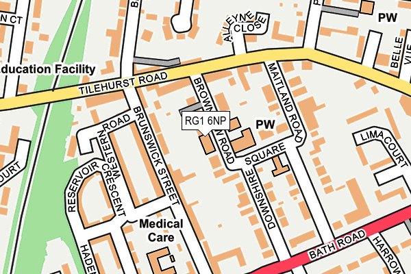 RG1 6NP map - OS OpenMap – Local (Ordnance Survey)