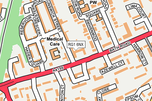 RG1 6NX map - OS OpenMap – Local (Ordnance Survey)