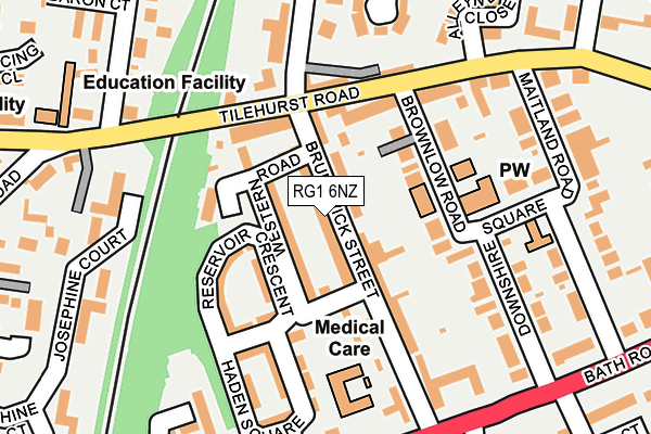 RG1 6NZ map - OS OpenMap – Local (Ordnance Survey)