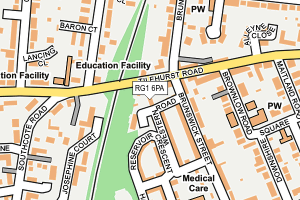 RG1 6PA map - OS OpenMap – Local (Ordnance Survey)