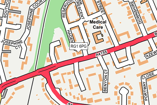 RG1 6PG map - OS OpenMap – Local (Ordnance Survey)