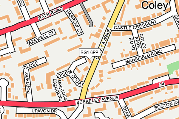 RG1 6PP map - OS OpenMap – Local (Ordnance Survey)