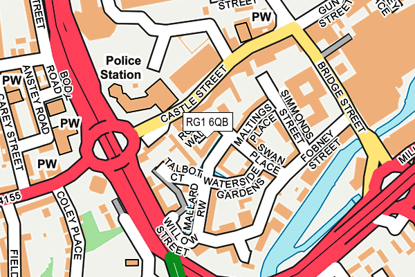 RG1 6QB map - OS OpenMap – Local (Ordnance Survey)