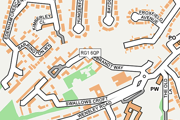 RG1 6QP map - OS OpenMap – Local (Ordnance Survey)