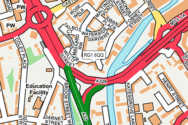 RG1 6QQ map - OS OpenMap – Local (Ordnance Survey)