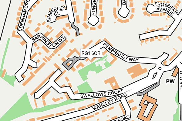 RG1 6QR map - OS OpenMap – Local (Ordnance Survey)