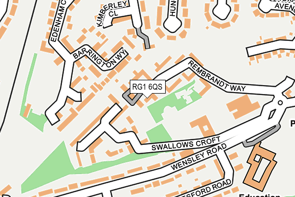 RG1 6QS map - OS OpenMap – Local (Ordnance Survey)