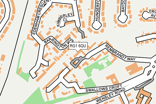RG1 6QU map - OS OpenMap – Local (Ordnance Survey)