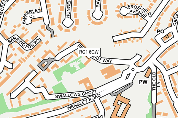 RG1 6QW map - OS OpenMap – Local (Ordnance Survey)