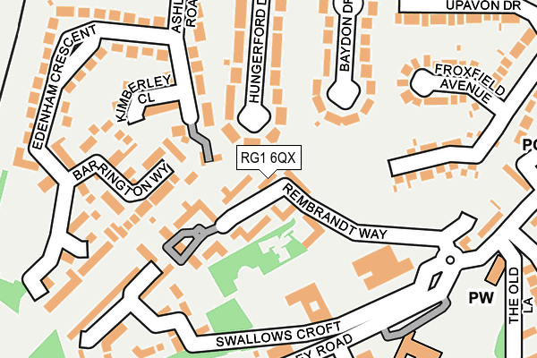 RG1 6QX map - OS OpenMap – Local (Ordnance Survey)
