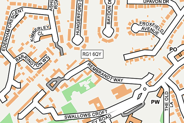 RG1 6QY map - OS OpenMap – Local (Ordnance Survey)