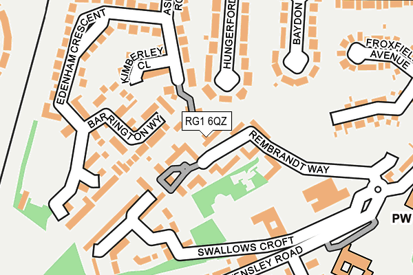 RG1 6QZ map - OS OpenMap – Local (Ordnance Survey)