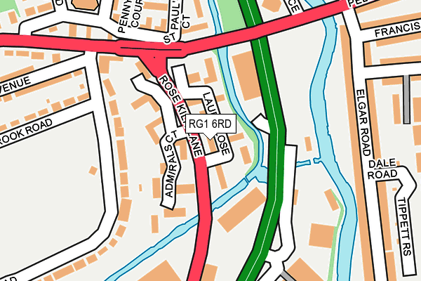 RG1 6RD map - OS OpenMap – Local (Ordnance Survey)