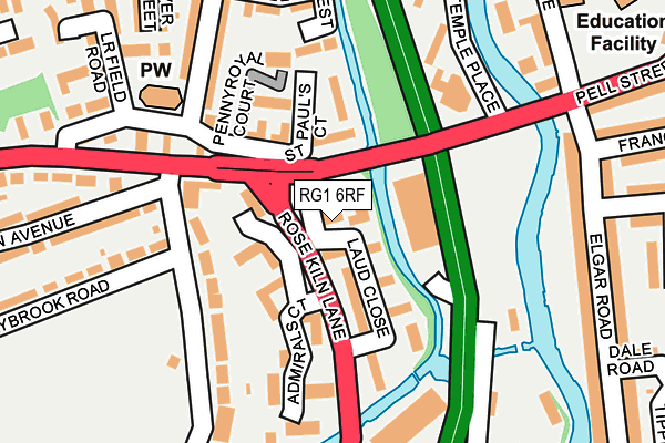 RG1 6RF map - OS OpenMap – Local (Ordnance Survey)