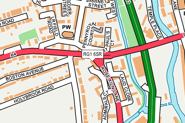 RG1 6SR map - OS OpenMap – Local (Ordnance Survey)