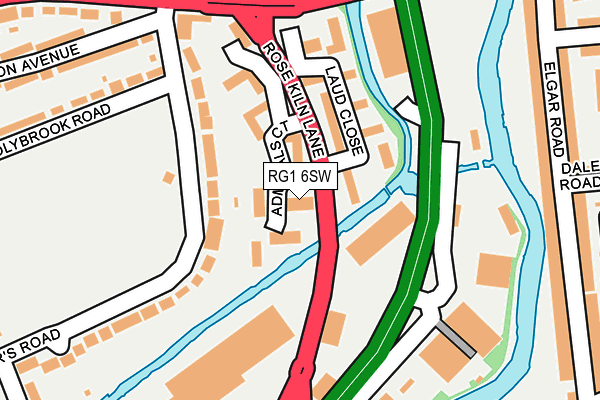 RG1 6SW map - OS OpenMap – Local (Ordnance Survey)