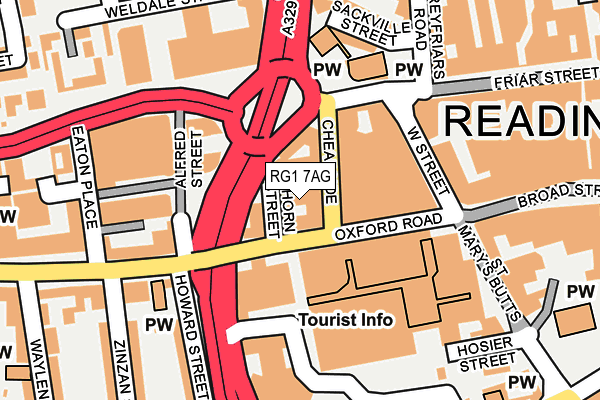 RG1 7AG map - OS OpenMap – Local (Ordnance Survey)